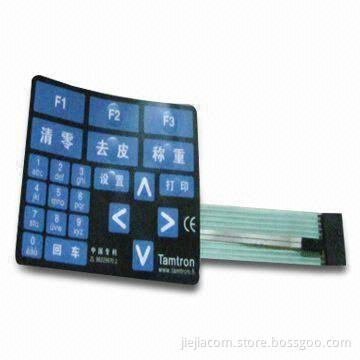 Metal Dome Membrane Switch/Conductive Membrane Circuit, Available in 3 Colors, with 35V DC Voltage